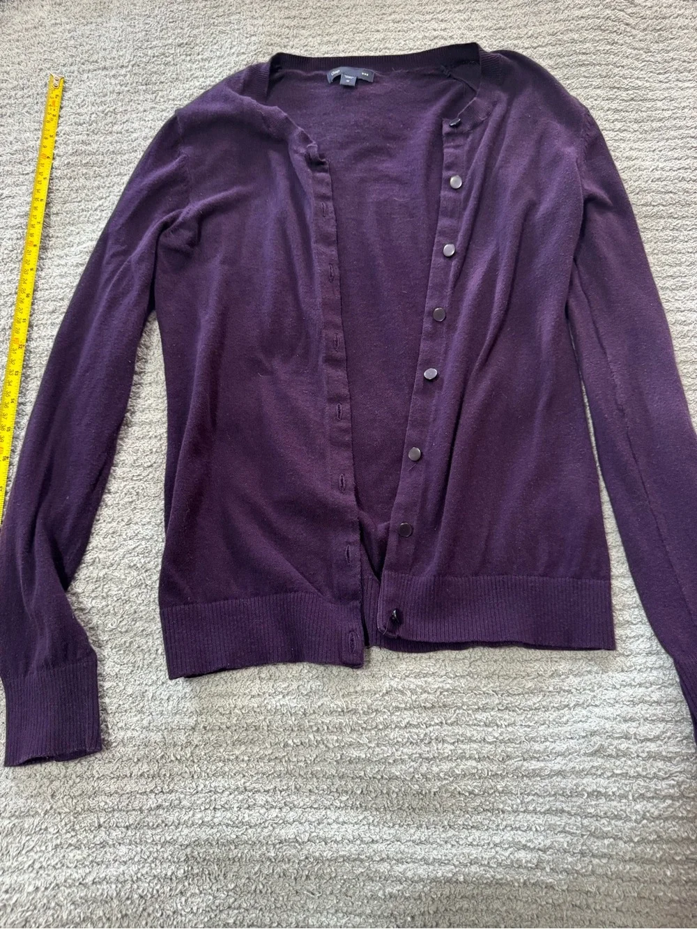 GAP Deep Purple Button-Up Cardigan